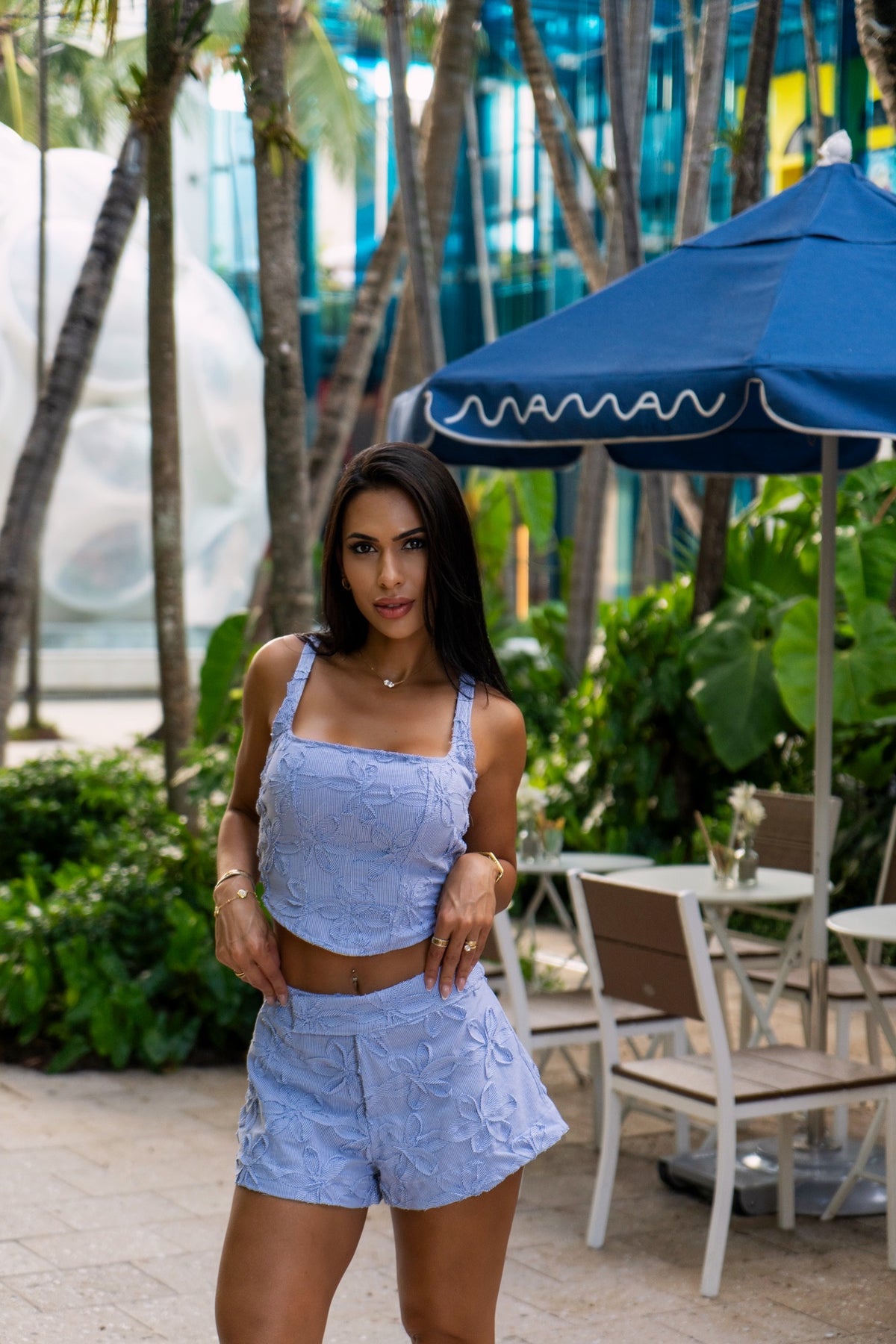 Positano Floral Set – Top & Shorts