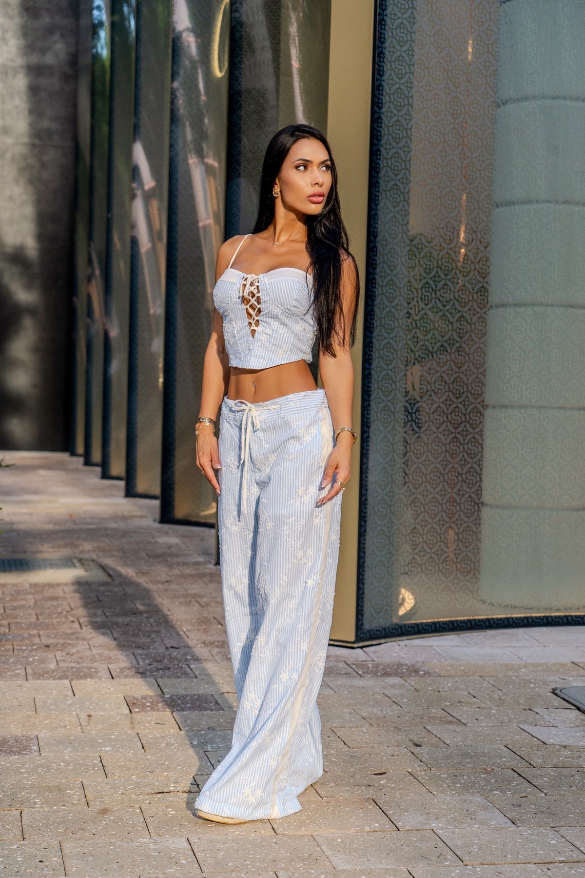 Santorini Embroidered Resort Set