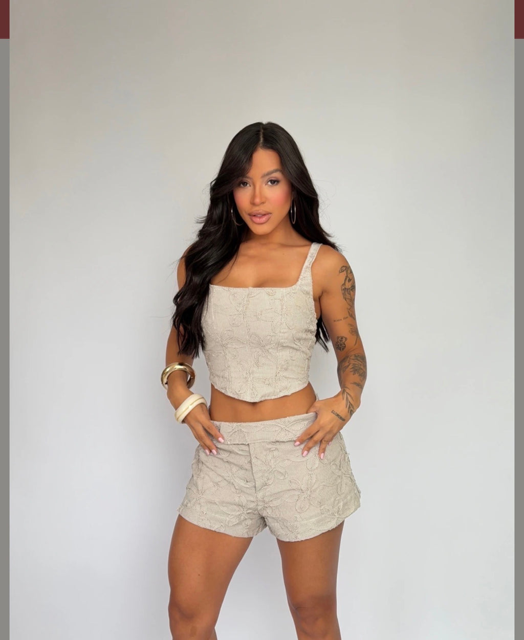 Positano Floral Set – Top & Shorts
